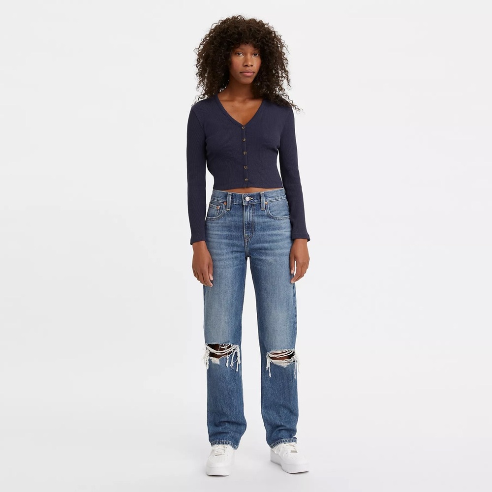 Levi’s low pro straight jeans, size 28. NWOT.